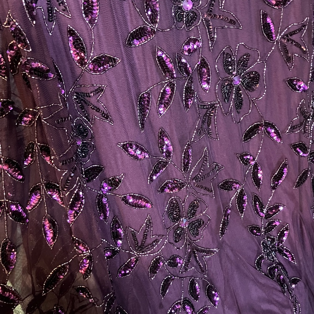 Adrianna Papell Purple Sequin Gown 22W NWT - Picture 2 of 7